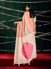 Check Printed Chanderi Saree